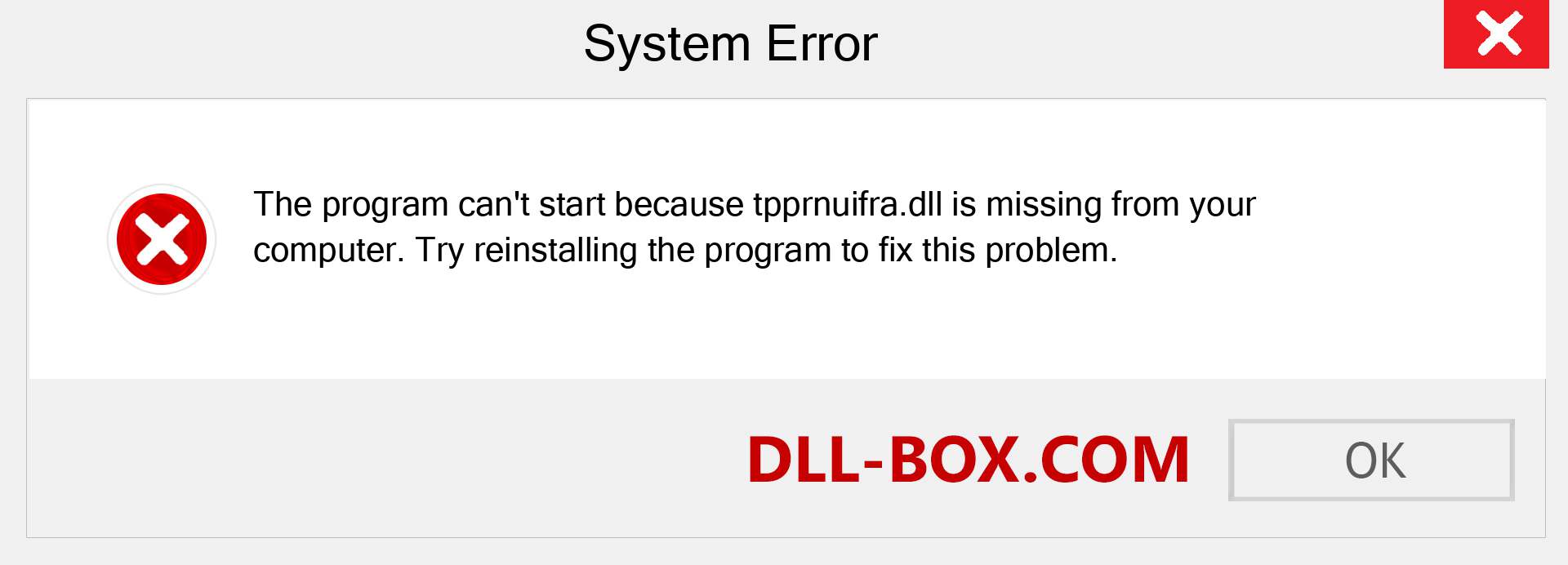  tpprnuifra.dll file is missing?. Download for Windows 7, 8, 10 - Fix  tpprnuifra dll Missing Error on Windows, photos, images